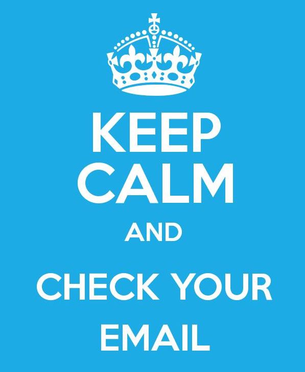 check your email